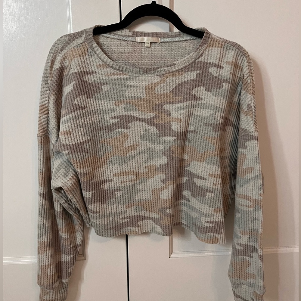 Z Supply Waffle Shirt Camo Design
